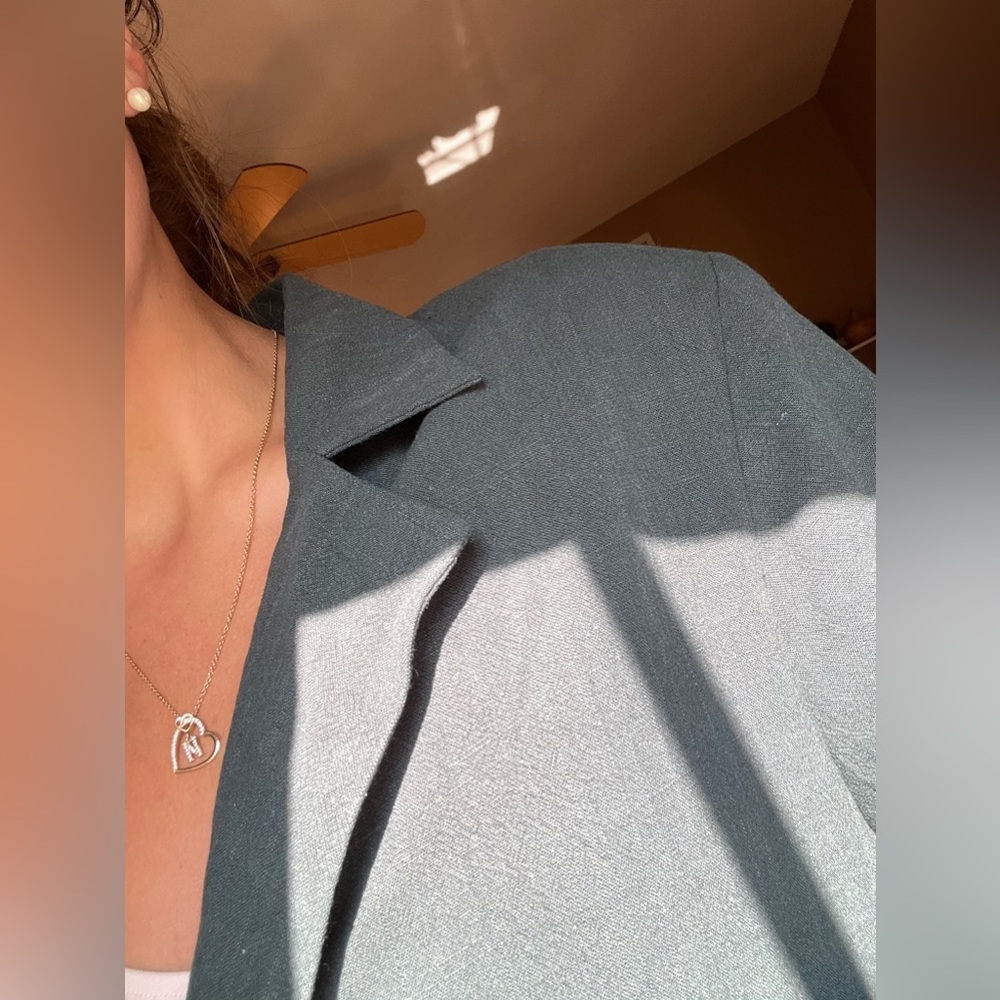 Women’s Cropped Green Suit Jacket